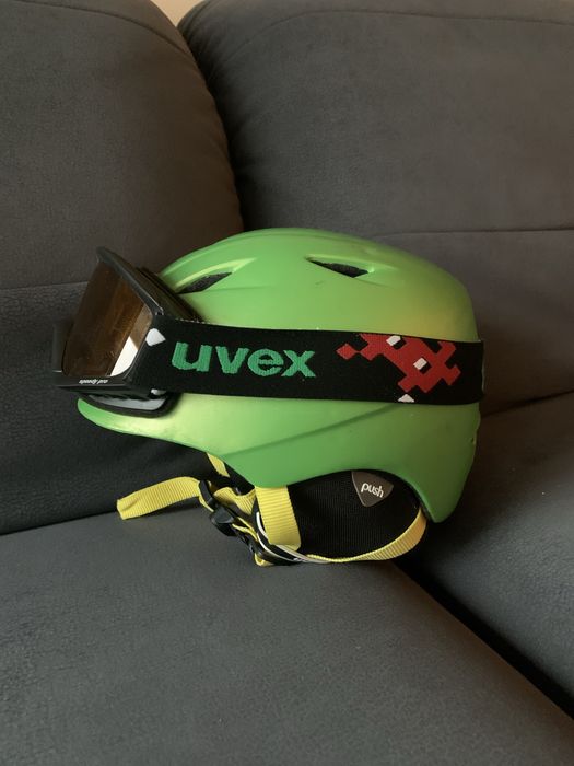 Kask narciarski dzieciecy z goglami 52-54