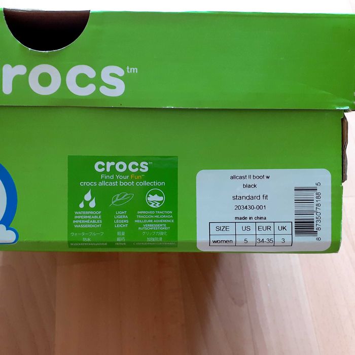 22,5см. Crocs AllCast. Жіночі зимові водонепроникні черевики. Ботинки