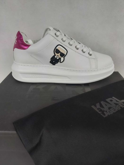 Oryginalne sneakersy KARL LAGERFELD skorzane trampki 37