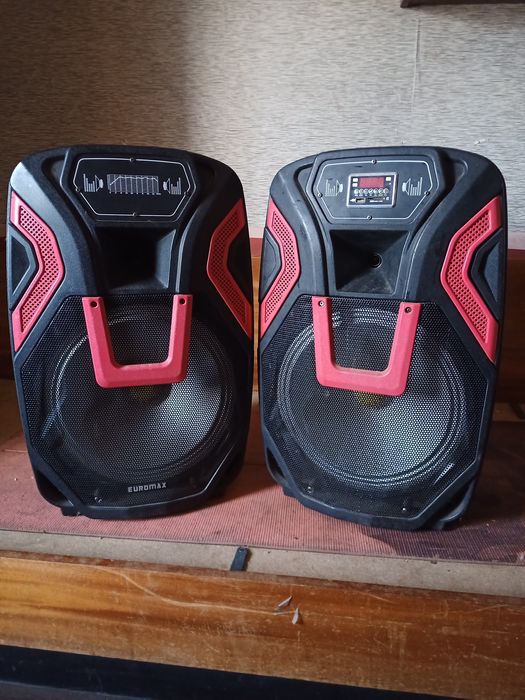 2 Портативные  колонки- комбик EuroMax ROCK MUSIC PRO +: 15 ДЮЙМОВ ДИН