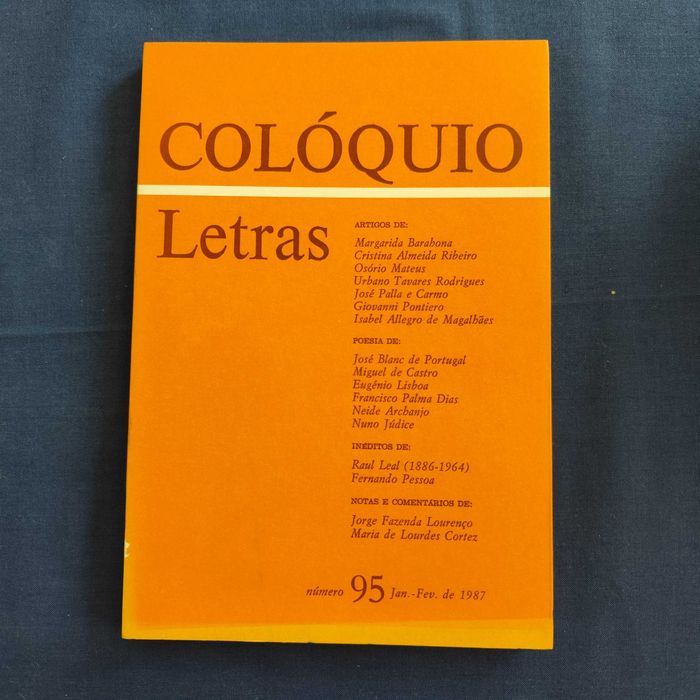 Revista Colóquio Letras 95 - Janeiro-Fevereiro 1987