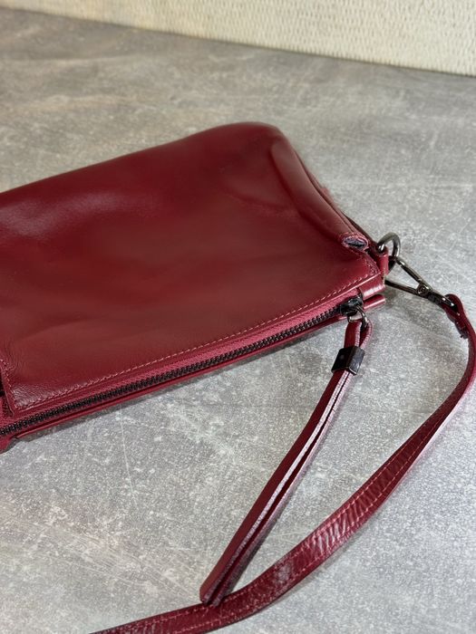 Нова шкіряна сумка (Італія / Vera Pelle) – Ручна робота, Вишнева