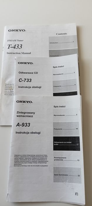 Wieża ONKYO A-933 C-733 T-433