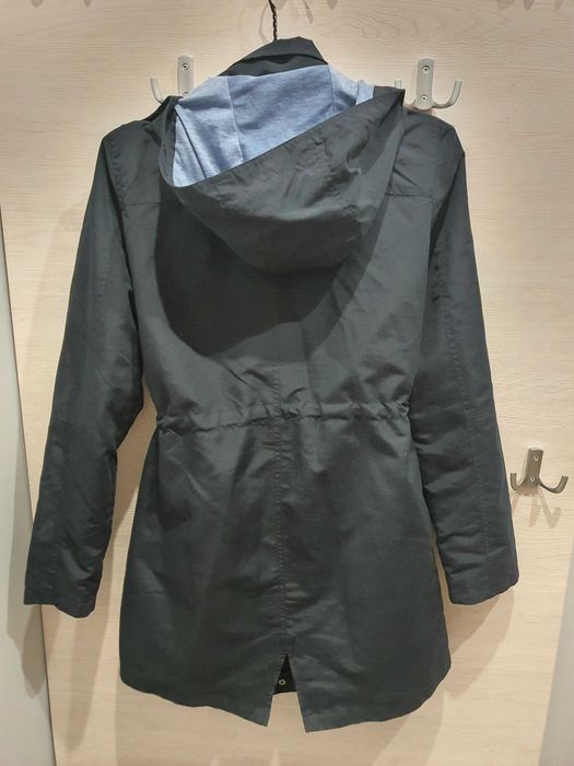 Granatowa parka z kapturem Cropp