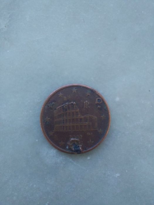 Moeda 5cent Itália com erro de cunhagem