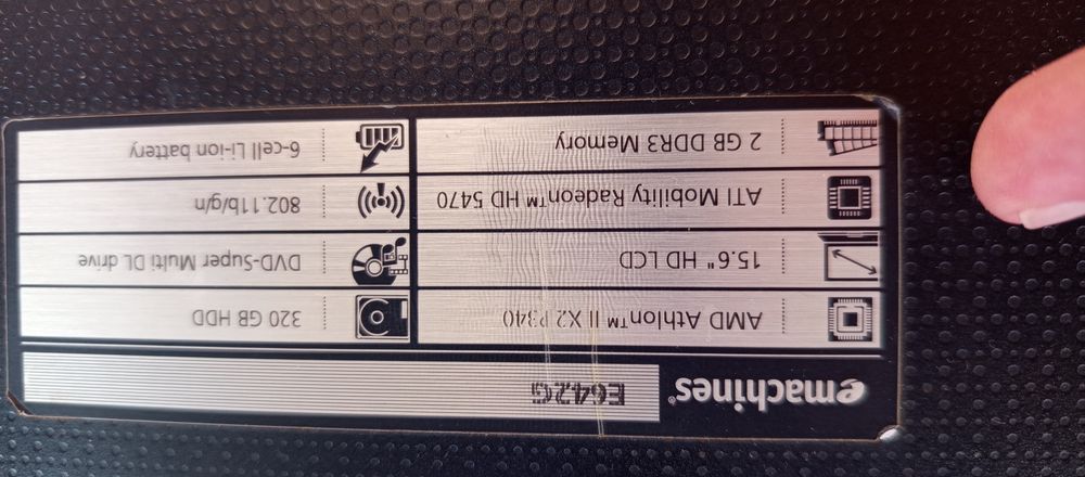 Ноутбук  eMachines  Е642G