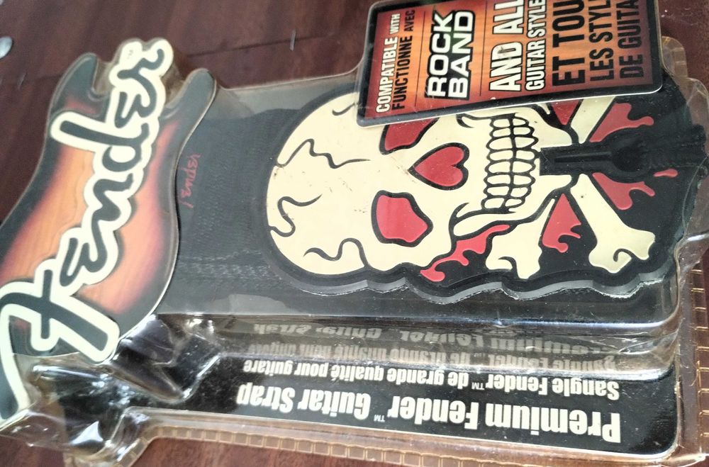 Correia Guitarra Baixo Fender Nova Caveira Skull