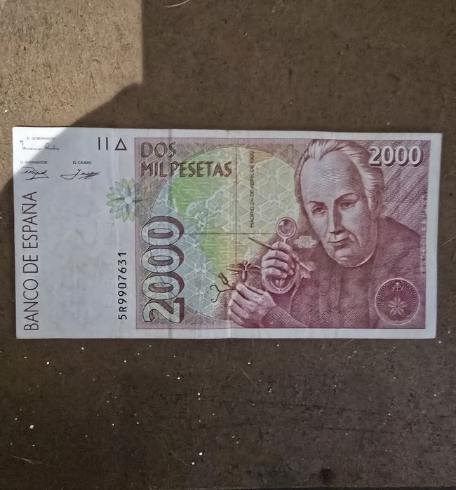 Nota de 2000 Pesetas 1992