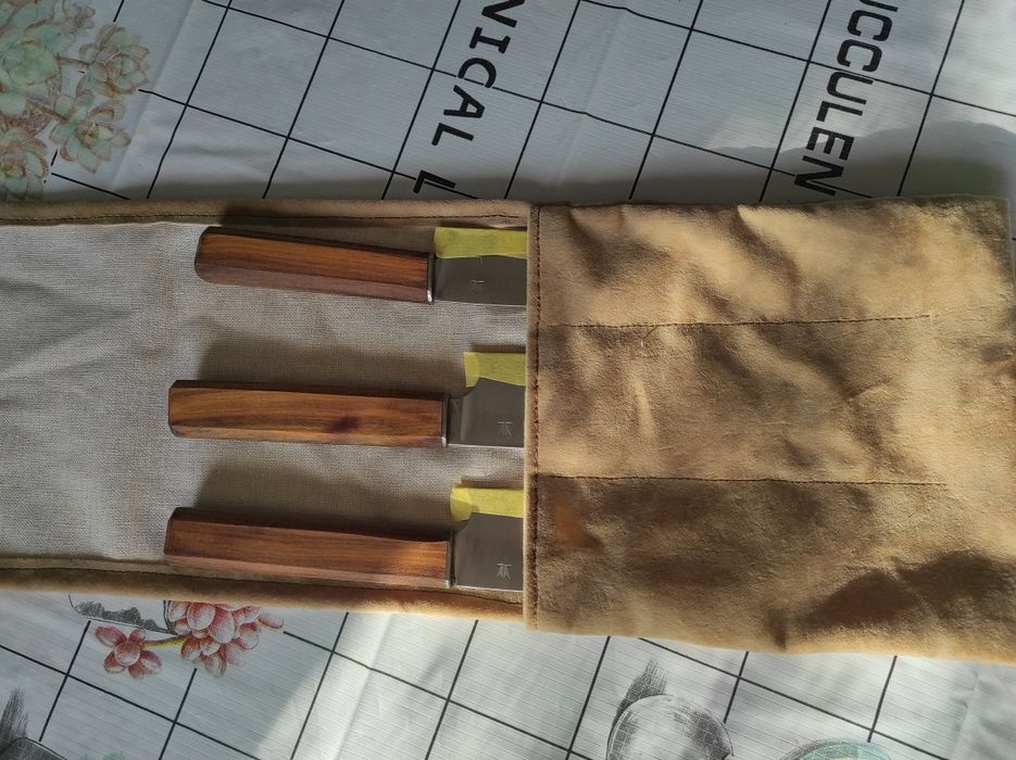 Набір, ножі кухонні. Нож кухонный. Сталь 50х14МФ