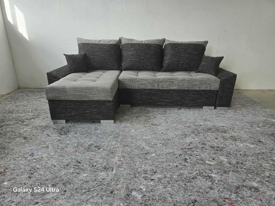 Kanapa Mateo z bokami. Narożnik z funkcją spania