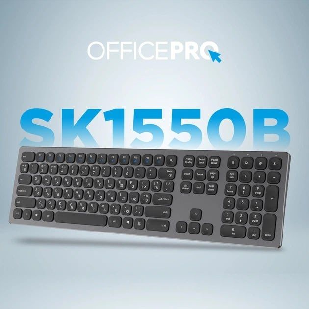 Клавиатура беспроводная OfficePro SK1550 Wireless Black (SK1550B)