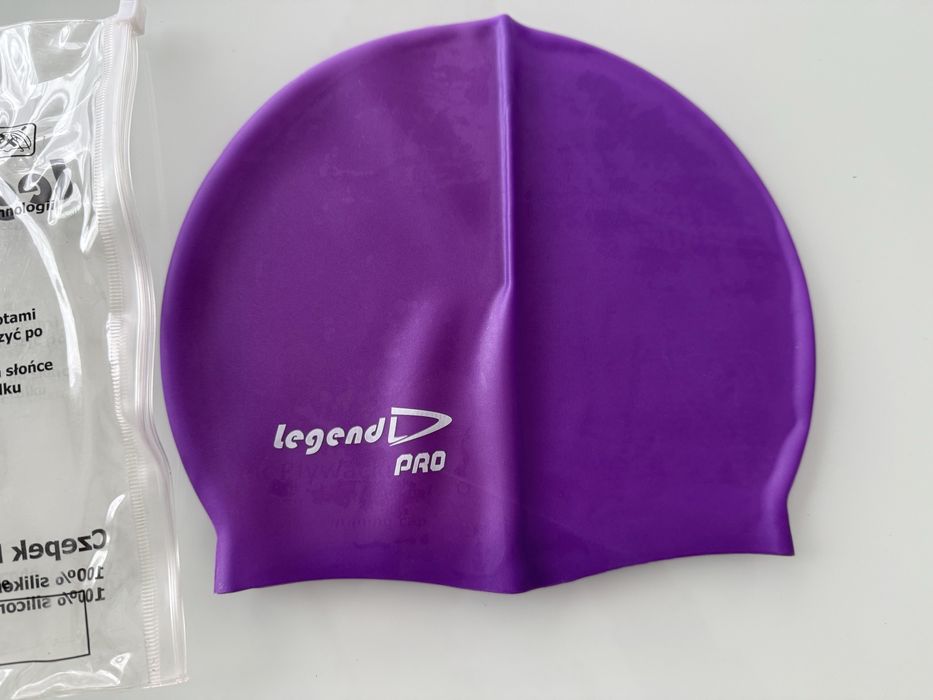 Czepek silikonowy nowy fioletowy