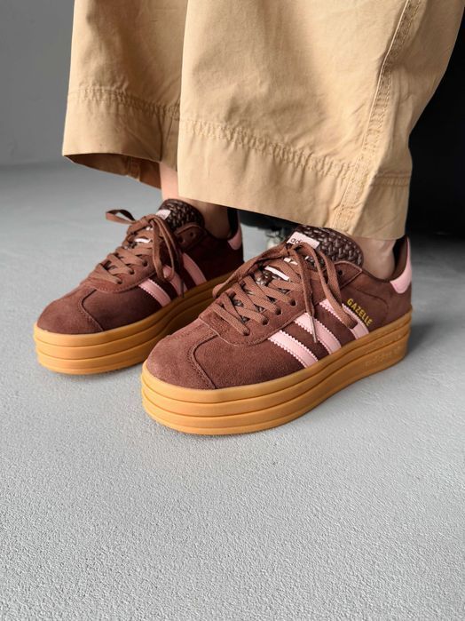 Жіночі Кросівки Adidas Gazelle Bold Brown 36-41 (Оплата при отриманні)