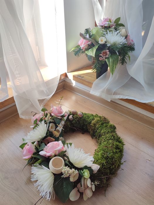 Zestaw na cmentarz  w stylu naturalnym