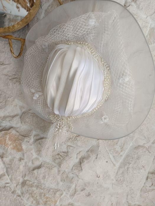 Chapéu de noiva Vintage. Adereço peça