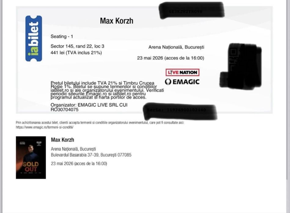 Квитки на концерта Макса Коржа
