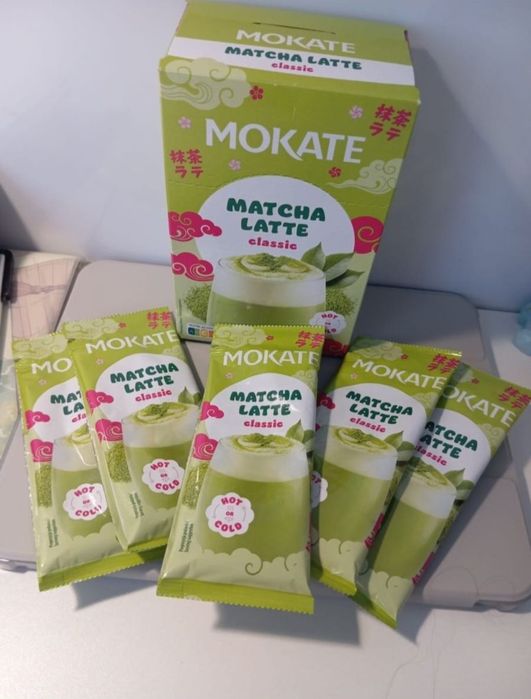 Matcha latte classic mokate zestaw do robienia matchy napój