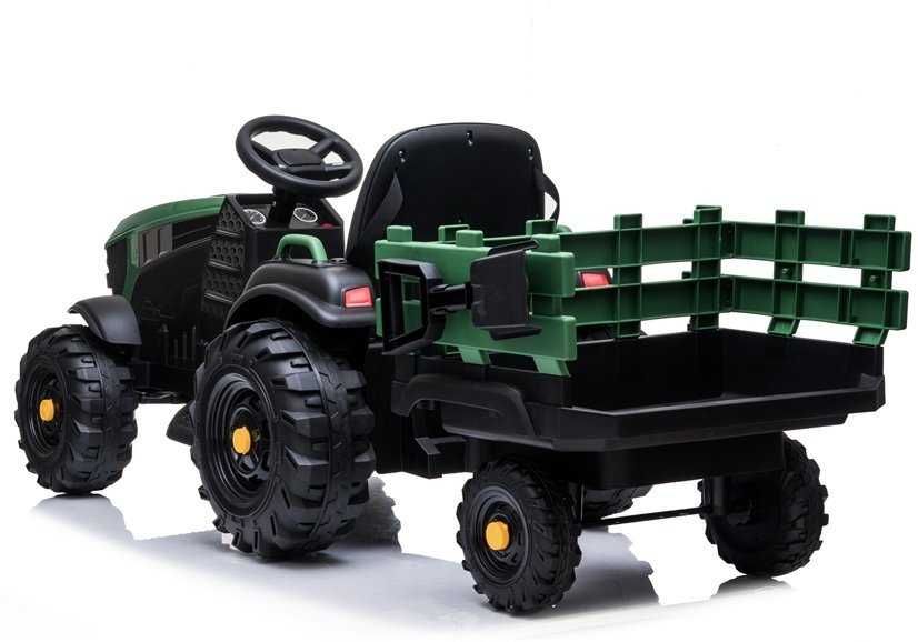 Traktor na akumulator dla dzieci Miękkie koła EVA Pilot zielony