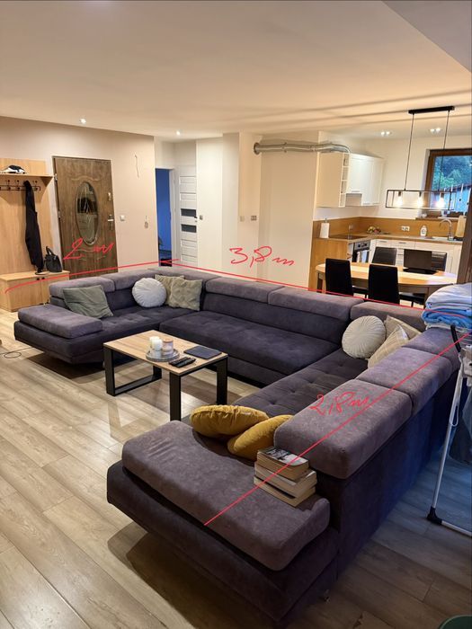 Sofa duza szara
