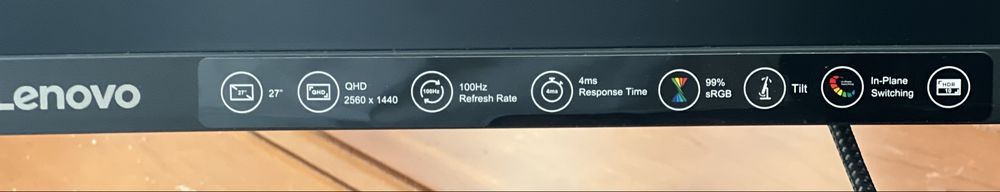 Lenovo  L27” -  QHD