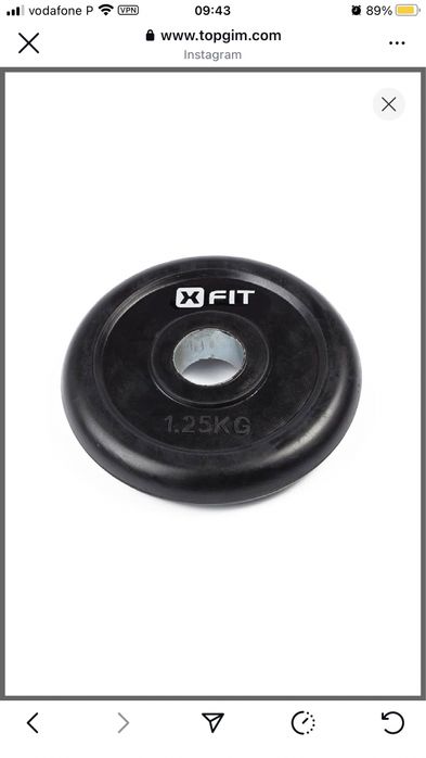 Barra regular 30mm para biceps e triceps