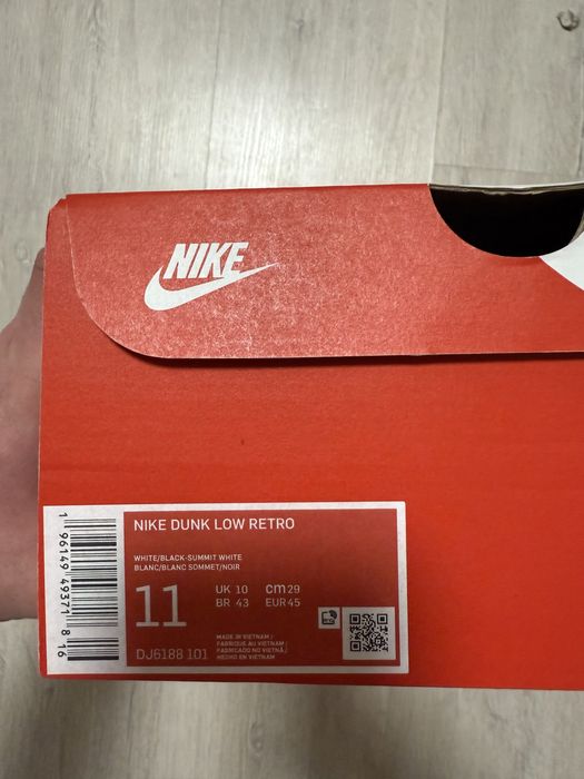 nike dunk reverse panda 11 dj6188 оригинал 44