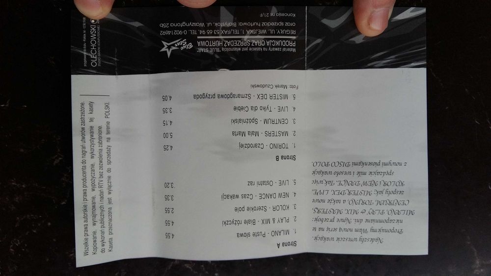 Kaseta magnetofonowa Wakacje z disco polo ,Wyd. Blue Star