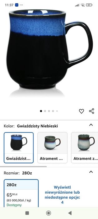 Dwa kubki do herbaty duże