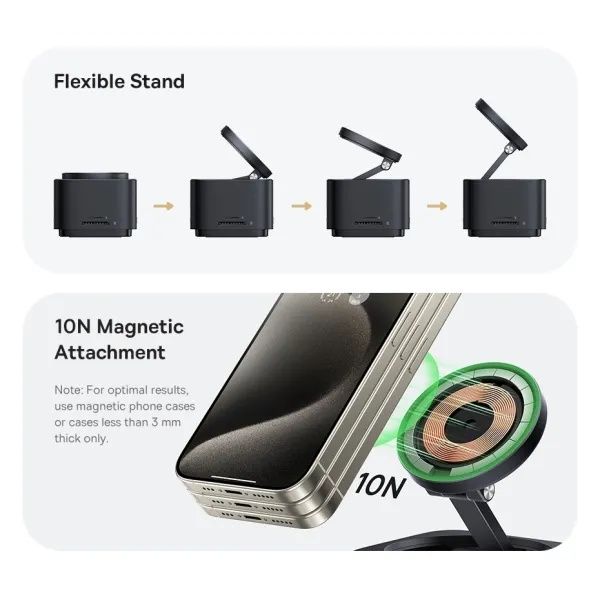 USB-хаб с Беспроводной зарядкой Baseus 7in1 MagPro Series 2 7-Port