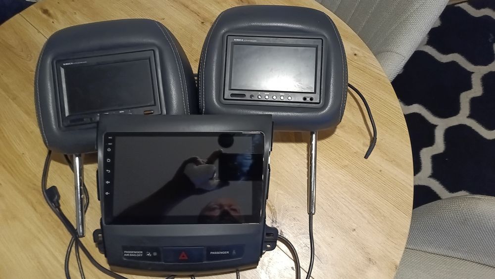 Radio Android + Monitory w zagłówkach* Peugeot 4007