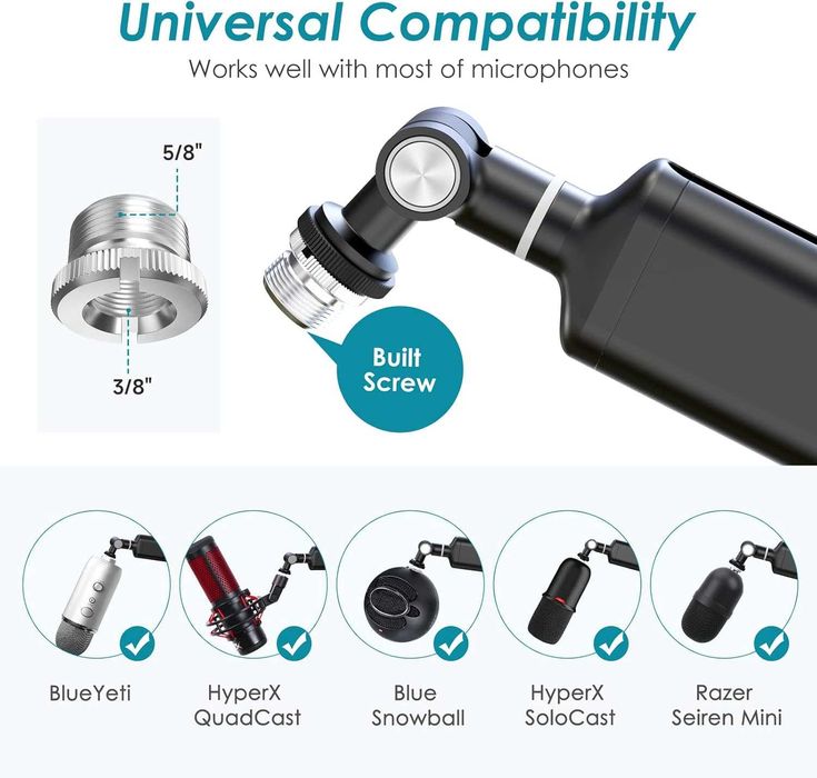 Statyw ramię biurkowe do mikrofonu Youshares MPN stojak na mikrofon