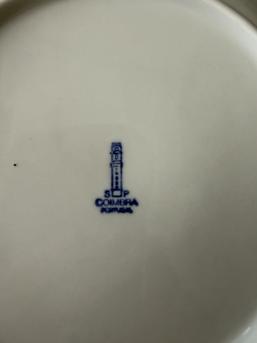 Conjunto de 3 Pratos Porcelana SP Coimbra (Portugal)