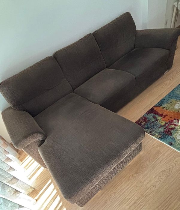 Chaise long em tecido