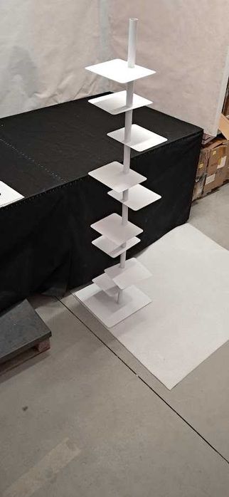 Stojak metalowy 9 półek super solidny wysokość 174 cm BIAŁE