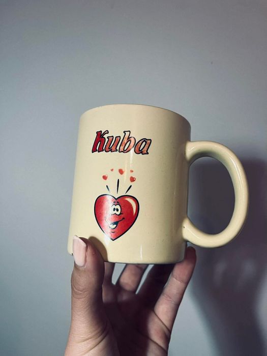 Piękny retro kubek Kuba z serduszkiem