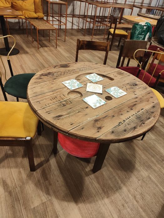 Mesas upcycling interior ou exterior