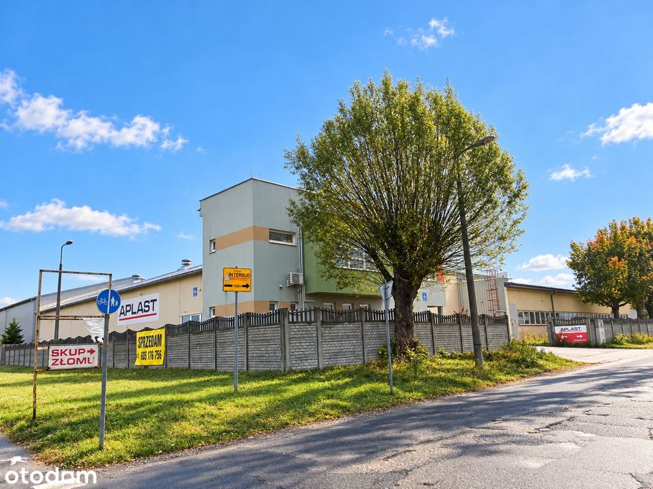 Obiekt produkcyjno-magazynowy z biurami, 2 x suwnice, 1699 m²
