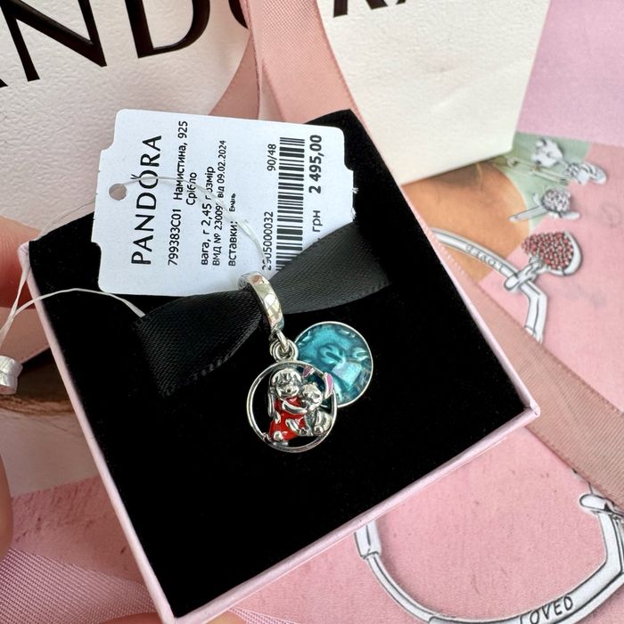 Шарм Пандора Ліло і Стіч намистина підвіска кліпса pandora оригінал