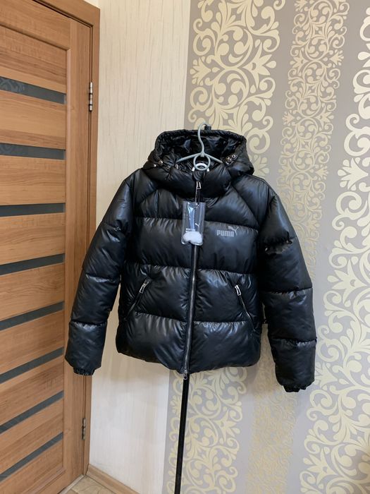 Puma Зимовий Пуховик Дорослий , Дитячій,.Лаковый блиск  Жіночій  та  Підлітковий Чорний Глянцевий Розміри від XXS по XL