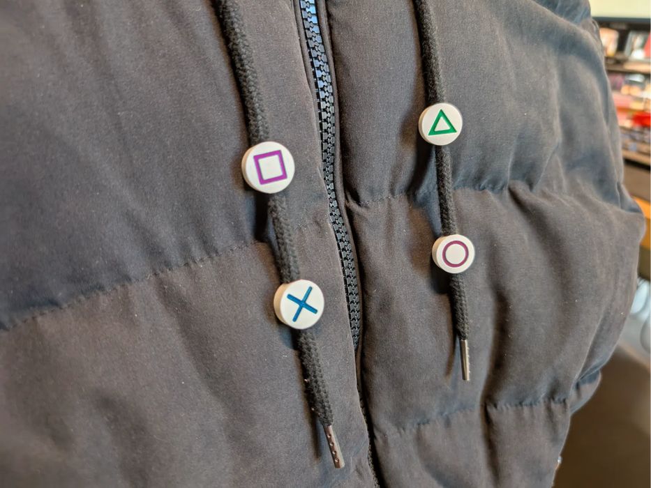 Botões Playstation para Cordões de Casaco
