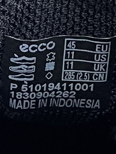 Ecco gore-tex ботинки туфли 45 размер кожаные черные