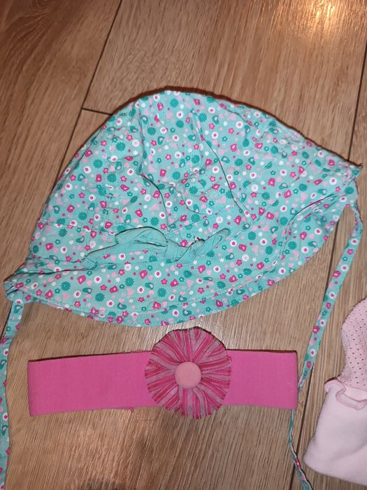 Zestaw czapka kapelusz opaska