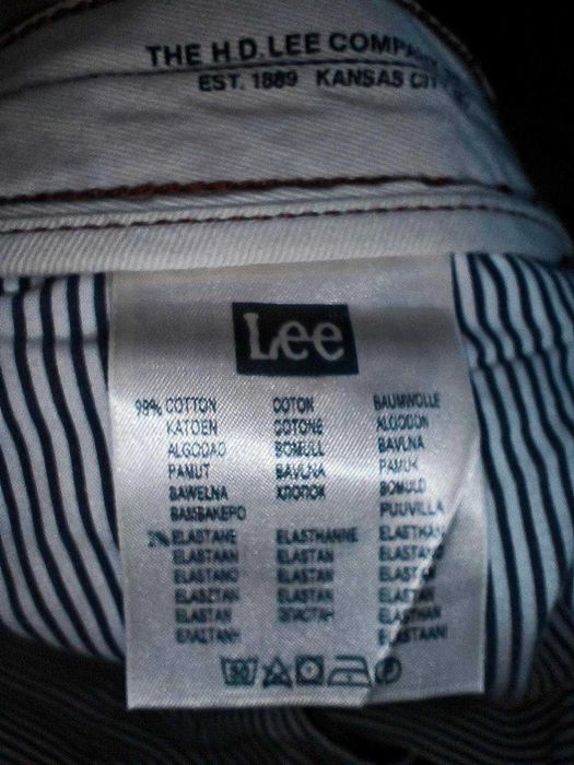 Spodnie chinos Lee bordowe 45x2 pas