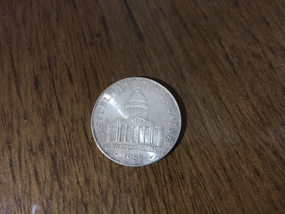 Moeda 100 Francos 1983 Panteão - prata