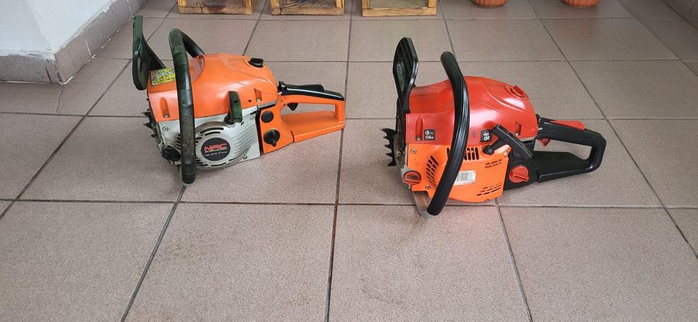Dwie piły spalinowe