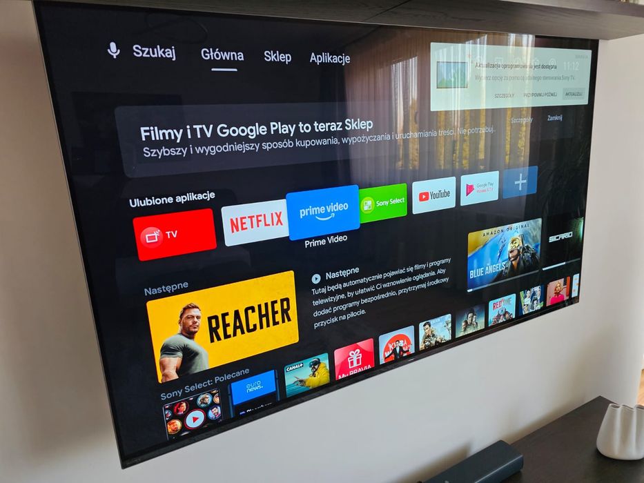 Sony Bravia KD - 55AF8 OLED WiFi YouTube wybieranie głosowe AndroidTV