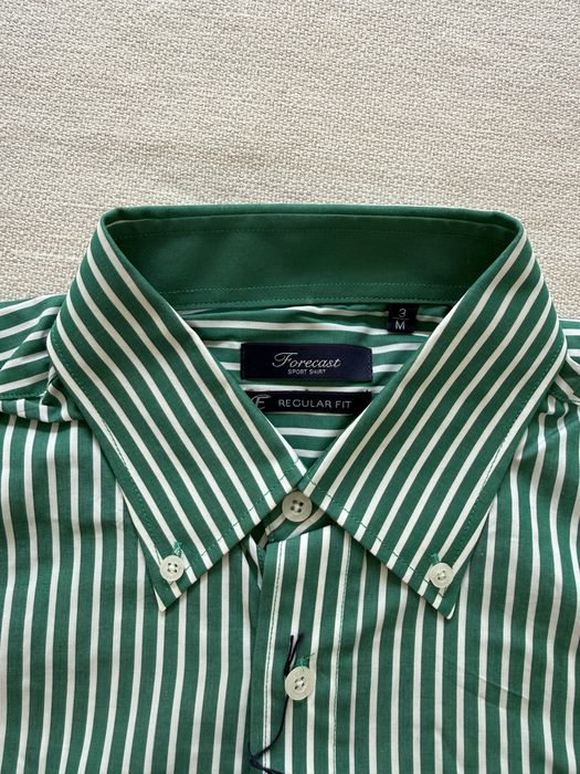 Camisa homem verde com riscas brancas - Forecast