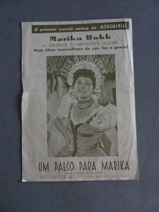 Antigo programa cinema monumental Confidente de Senhoras