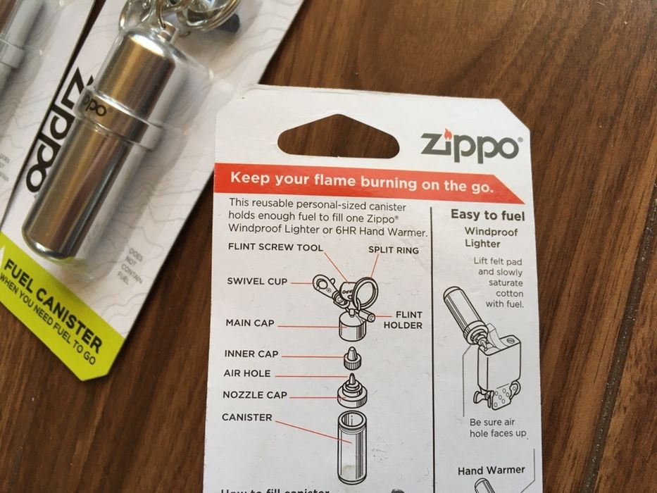 Оригинальный брелок канистра Zippo 121503 Fuel Canister для топлива