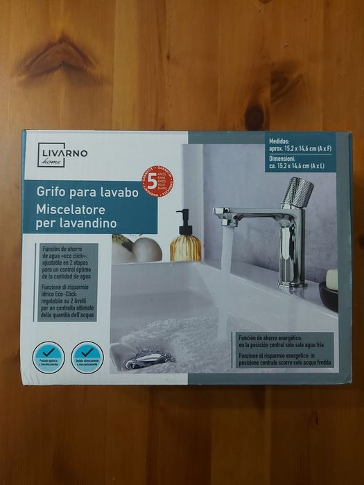 Torneira de lavatório inox | Livarno | NOVA